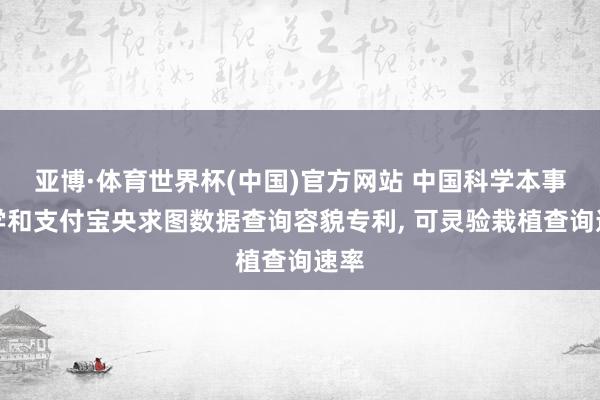 亚博·体育世界杯(中国)官方网站 中国科学本事大学和支付宝央求图数据查询容貌专利, 可灵验栽植查询速率