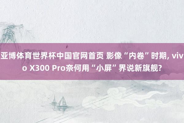 亚博体育世界杯中国官网首页 影像“内卷”时期， vivo X300 Pro奈何用“小屏”界说新旗舰?