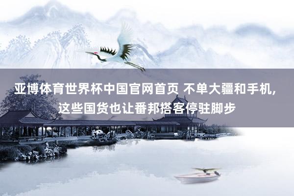 亚博体育世界杯中国官网首页 不单大疆和手机， 这些国货也让番邦搭客停驻脚步